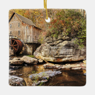 Glade Bäck Grist Mill, Clifftop, WV Julgransprydnad Keramik