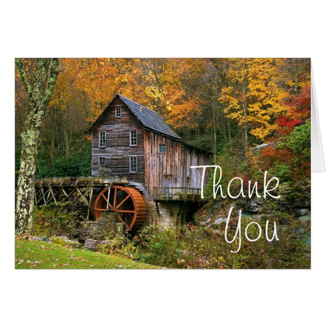 Glade Bäck Grist Mill Hälsningskort (Framsidan Horizontal)