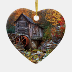 Glade Bäck Grist Mill Julgransprydnad Keramik