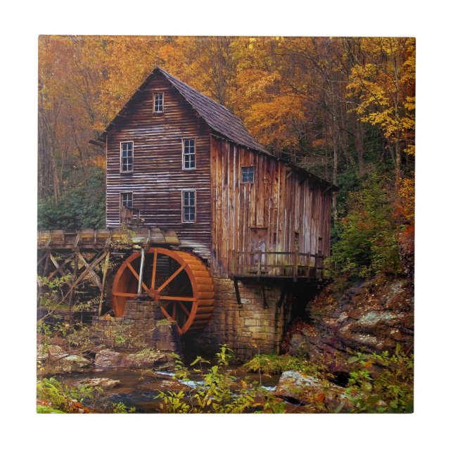 Glade Bäck Grist Mill Kakelplatta (Framsidan)