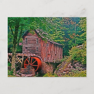 Glade Bäck Grist Mill-vykort Vykort