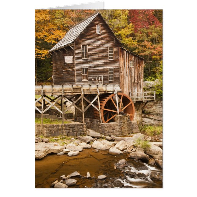 Glade Creek Grist Mill, Babcock State Park, 2 Hälsningskort (Framsidan)