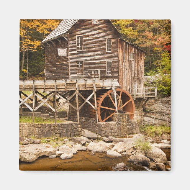 Glade Creek Grist Mill, Babcock State Park, 2 Magnet (Framsidan)