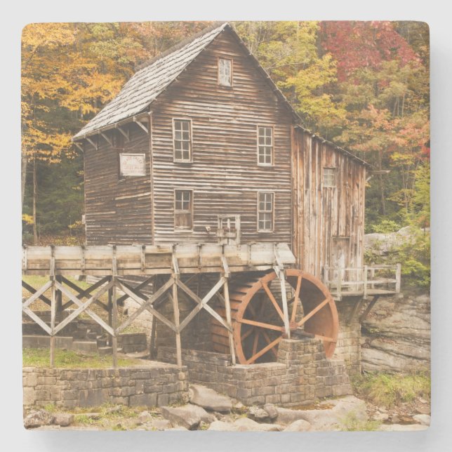 Glade Creek Grist Mill, Babcock State Park, 2 Underlägg Sten (Framsidan)