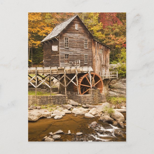 Glade Creek Grist Mill, Babcock State Park, 2 Vykort (Framsida)