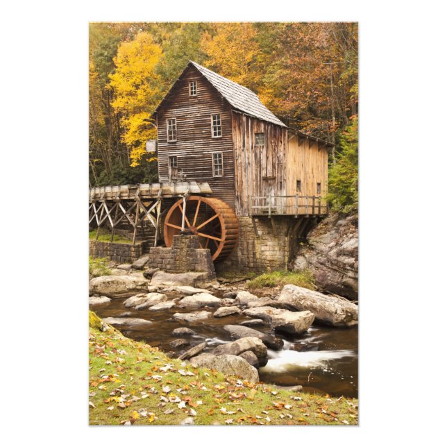 Glade Creek Grist Mill, Babcock State Park, Fototryck (Framsidan)