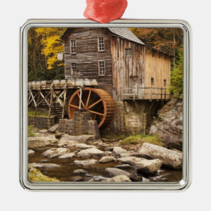 Glade Creek Grist Mill, Babcock State Park, Julgransprydnad Metall
