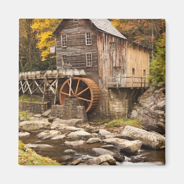 Glade Creek Grist Mill, Babcock State Park, Magnet (Framsidan)