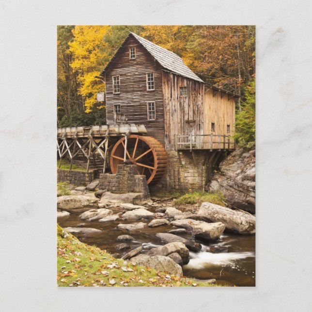 Glade Creek Grist Mill, Babcock State Park, Vykort (Framsida)