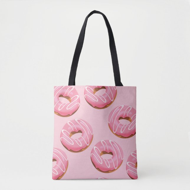 Glade Donuts sömlös bakgrund Tygkasse (Framsida)