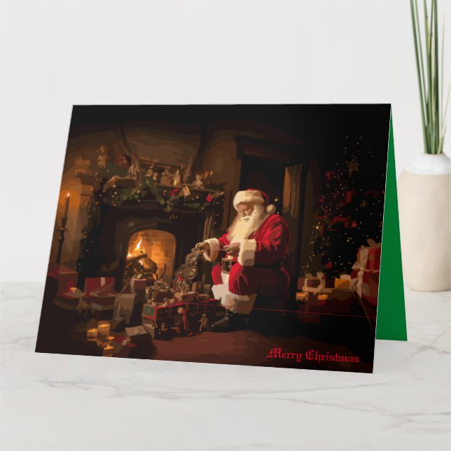 Glade gamle tomte kort (Framsida)
