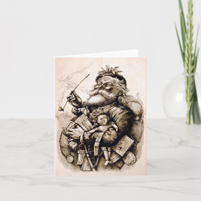 Glade gamle tomtefar kort (Framsida)