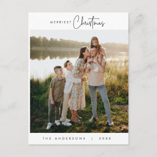 Gladhet Hälsning God Jul Familjefoto Vykort