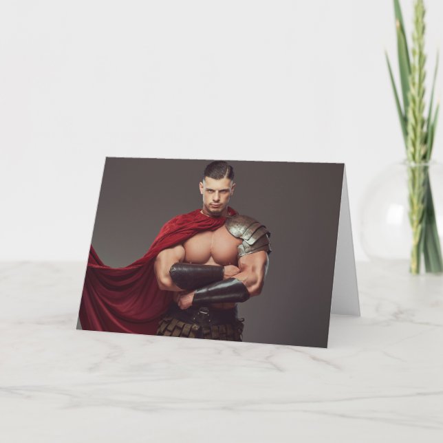 Gladiator Gay Grattiskort Kort (Framsida)