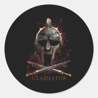 Gladiator Helmet Runt Klistermärke