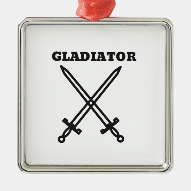 Gladiator Julgransprydnad Metall (Framsidan)