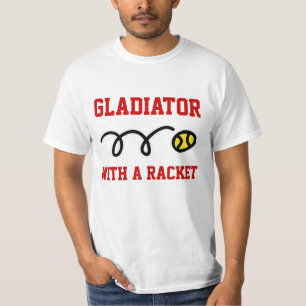 Gladiator med en rackettennist-skjorta tröja
