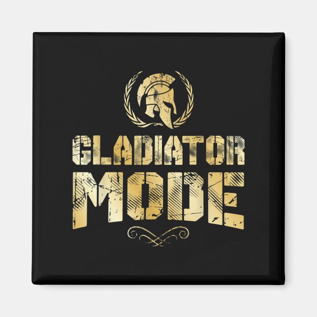 Gladiator Mode Spartan Mythology Workout Warrior G Magnet (Framsidan)
