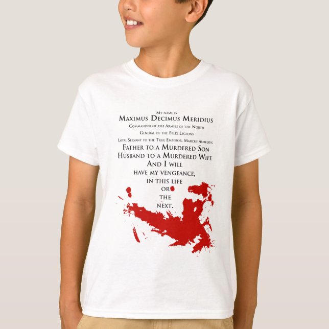 Gladiator namn är Maximus Decimus Meridius63 T Shirt (Framsida)