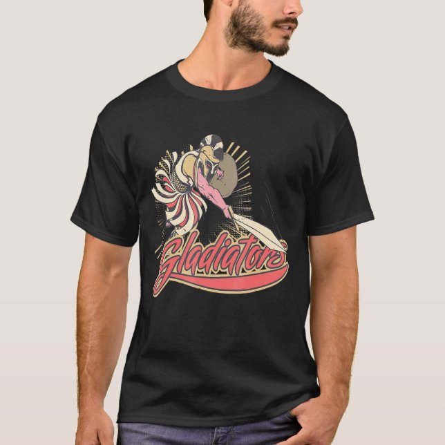 Gladiator- och väggmuskel och blodkroppsbyggnad 4 t shirt (Framsida)
