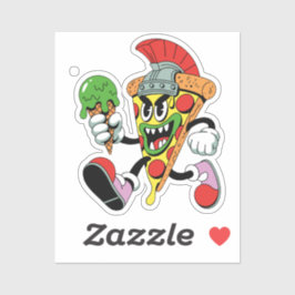 Gladiator Pizza Slice Italy Brainrot Klistermärken