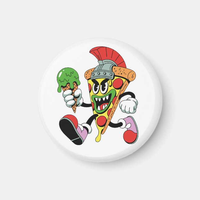 Gladiator Pizza Slice Italy Brainrot Magnet (Framsidan)