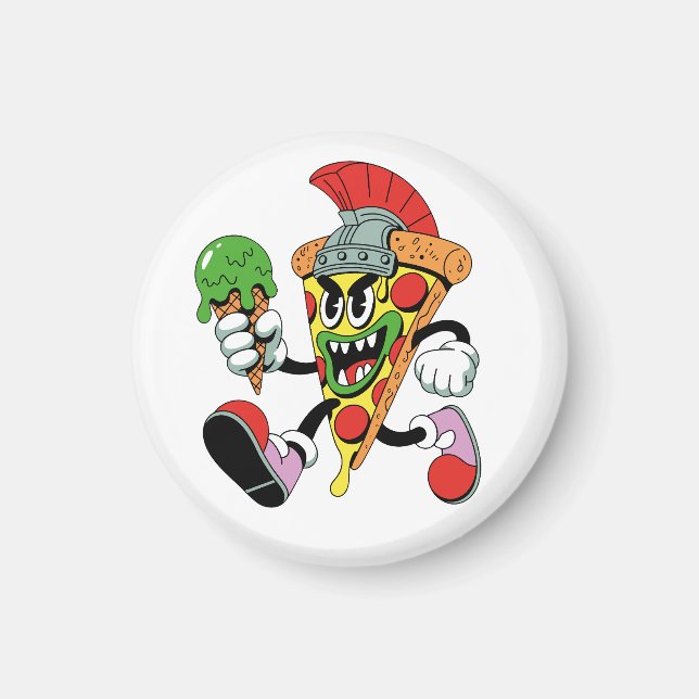 Gladiator Pizza Slice Italy Brainrot Magnet (Framsidan)