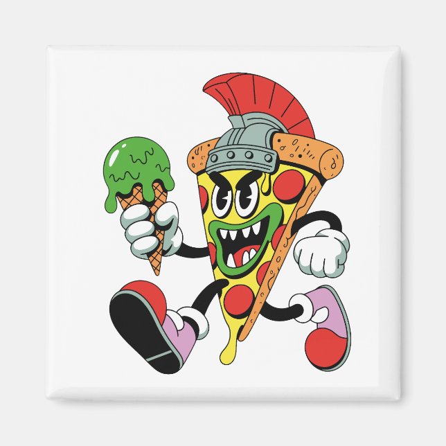 Gladiator Pizza Slice Italy Brainrot Magnet (Framsidan)