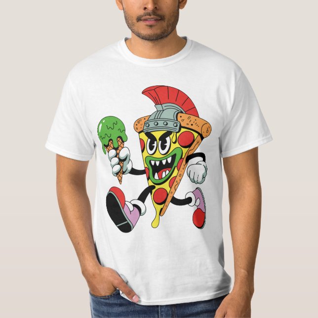 Gladiator Pizza Slice Italy Brainrot Manar's T Shirt (Framsida)