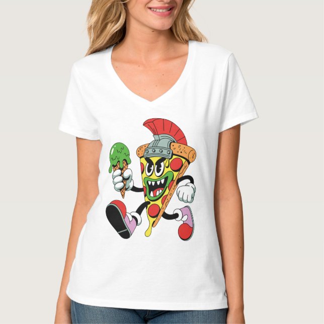 Gladiator Pizza Slice Italy Brainrot Women's T Shirt (Framsida)