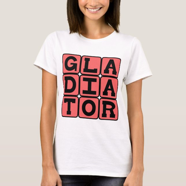 Gladiator, Räddlös Krigare T Shirt (Framsida)