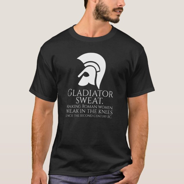 Gladiator Sweat Ancient Roman History Spqr Rom T Shirt (Framsida)