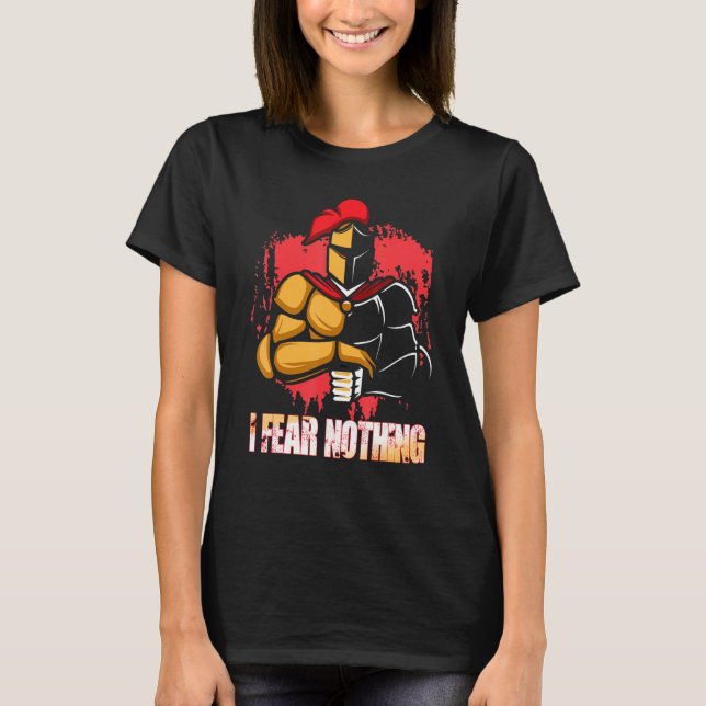 Gladiator Warrior Helmet Sword T Shirt (Framsida)