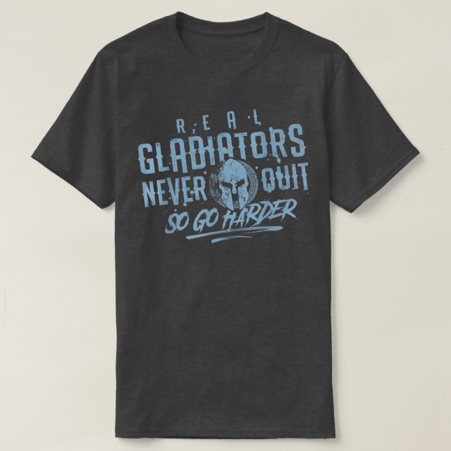 Gladiator Workout Motivation Gym Fitness Mma Spart T Shirt (Design framsida)