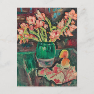Gladioler i en grön vas   George Leslie Hunter Vykort