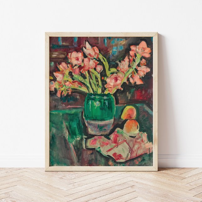 Gladioli i Grönten Vas | George Leslie Hunter Poster (Skapare uppladdad)
