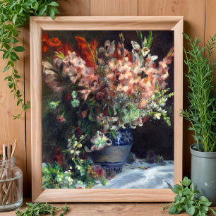 Gladioli i Vas av Auguste Renoir Art Poster