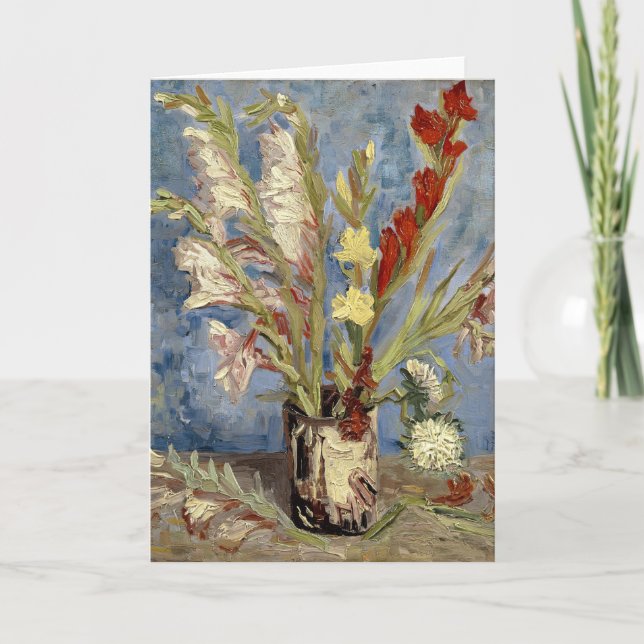 Gladioli och China Asters | Vincent van Gogh Kort (Framsida)