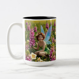 Gladiolus Flower Fairy Två-Tonad Mugg