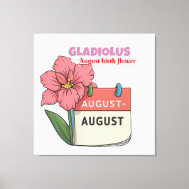 Gladiolus - födelselöde i augusti canvastryck