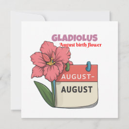 Gladiolus - födelselöde i augusti spara datumet