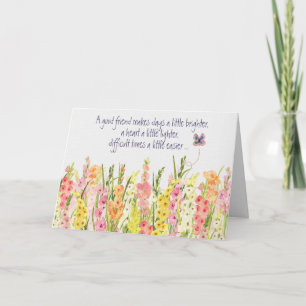 Gladiolus Gräns födelsedag för vän Kort