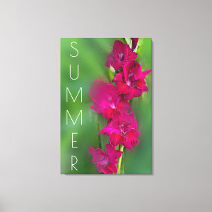 Gladiolus Summer Garden Flower Photo Home Decor Canvastryck