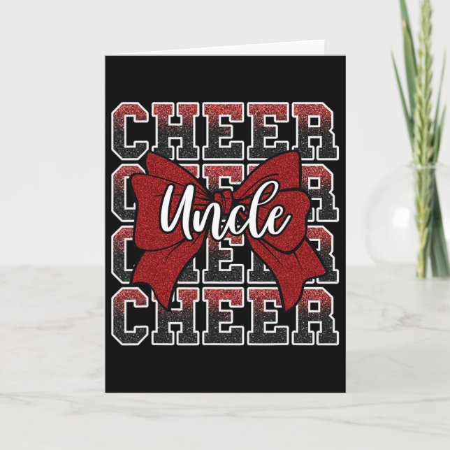 Glädja Farbror Faster Böj Sport Cheerleader Cheerl Kort (Framsida)
