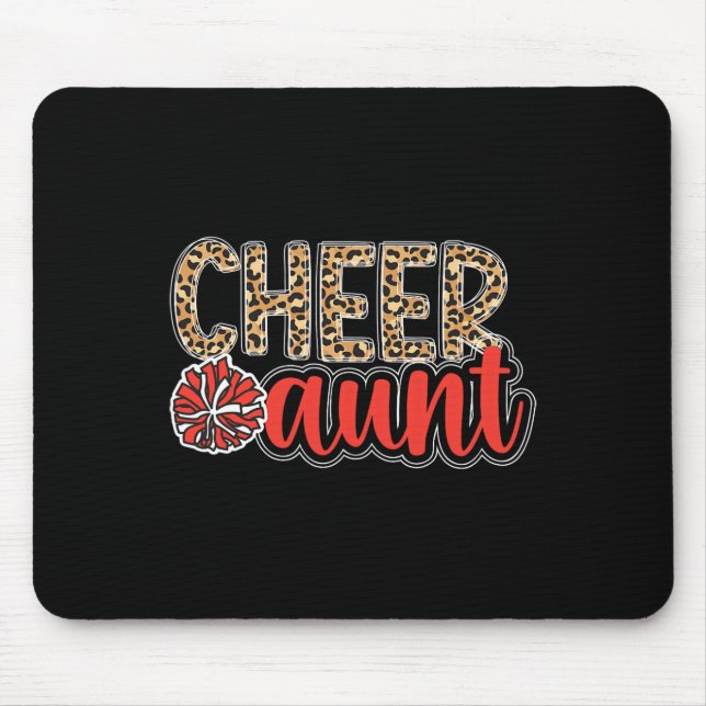 Glädja Faster Leopard Faster Av En Cheerleader Fas Musmatta (Framsidan)
