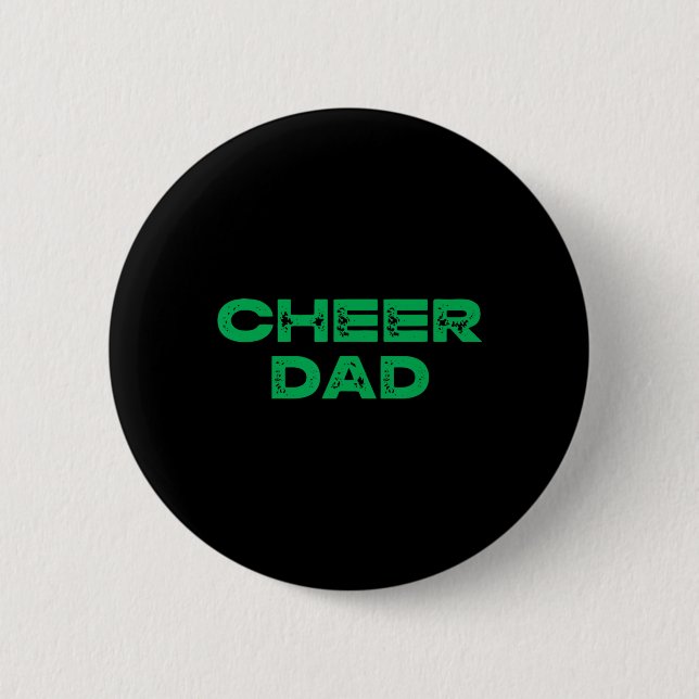 Glädja Pappa Grön Cheerleading  Knapp (Framsida)