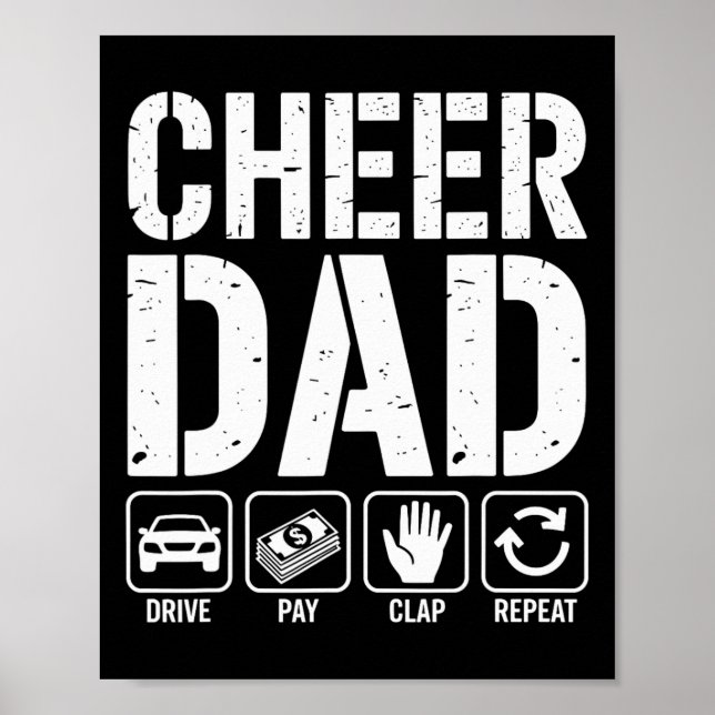 Glädja Pappa Kör Betala Klappa Upprepa - Rollig Ch Poster (Framsidan)