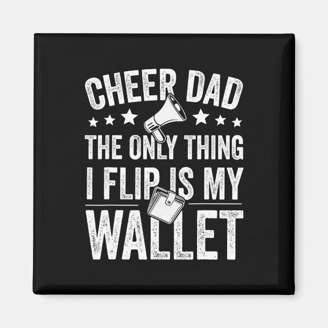Glädja Pappa Plånbok Cheerleader Pappa Cheerleadin Magnet (Framsidan)