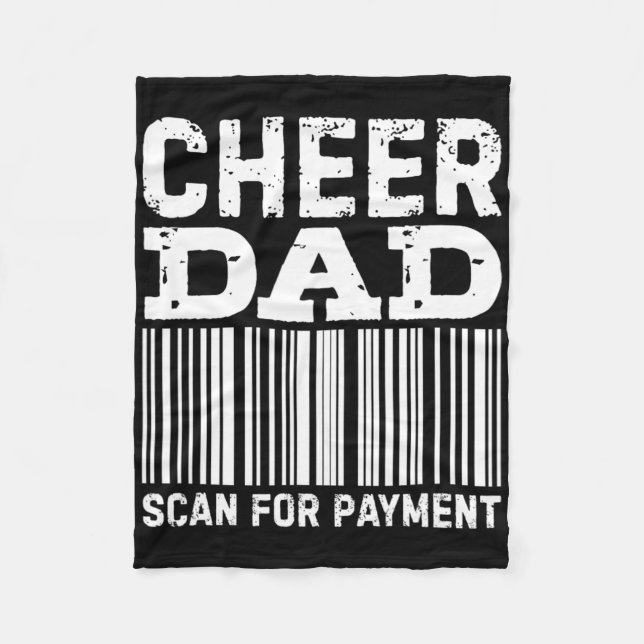 Glädja Pappa Scanna För Betalning Cheerleading _1  Fleecefilt (Framsidan)
