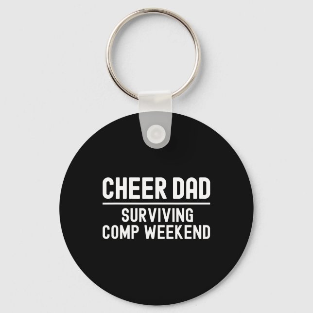 Glädja Pappa som överlever Comp-helgen Cheerleadin Nyckelring (Framsida)